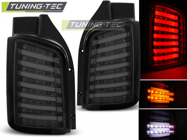 LED Upgrade Design Rückleuchten für VW T5 / T5 GP 03-09/10-15 schwarz/rauch (Doppeltürer)